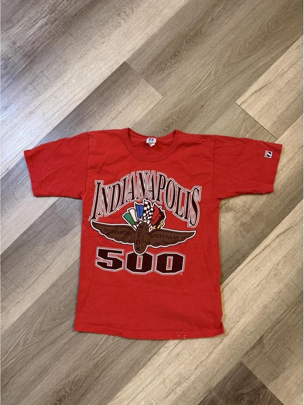 Vintage 1990s Indianapolis 500 red tee size S #racing